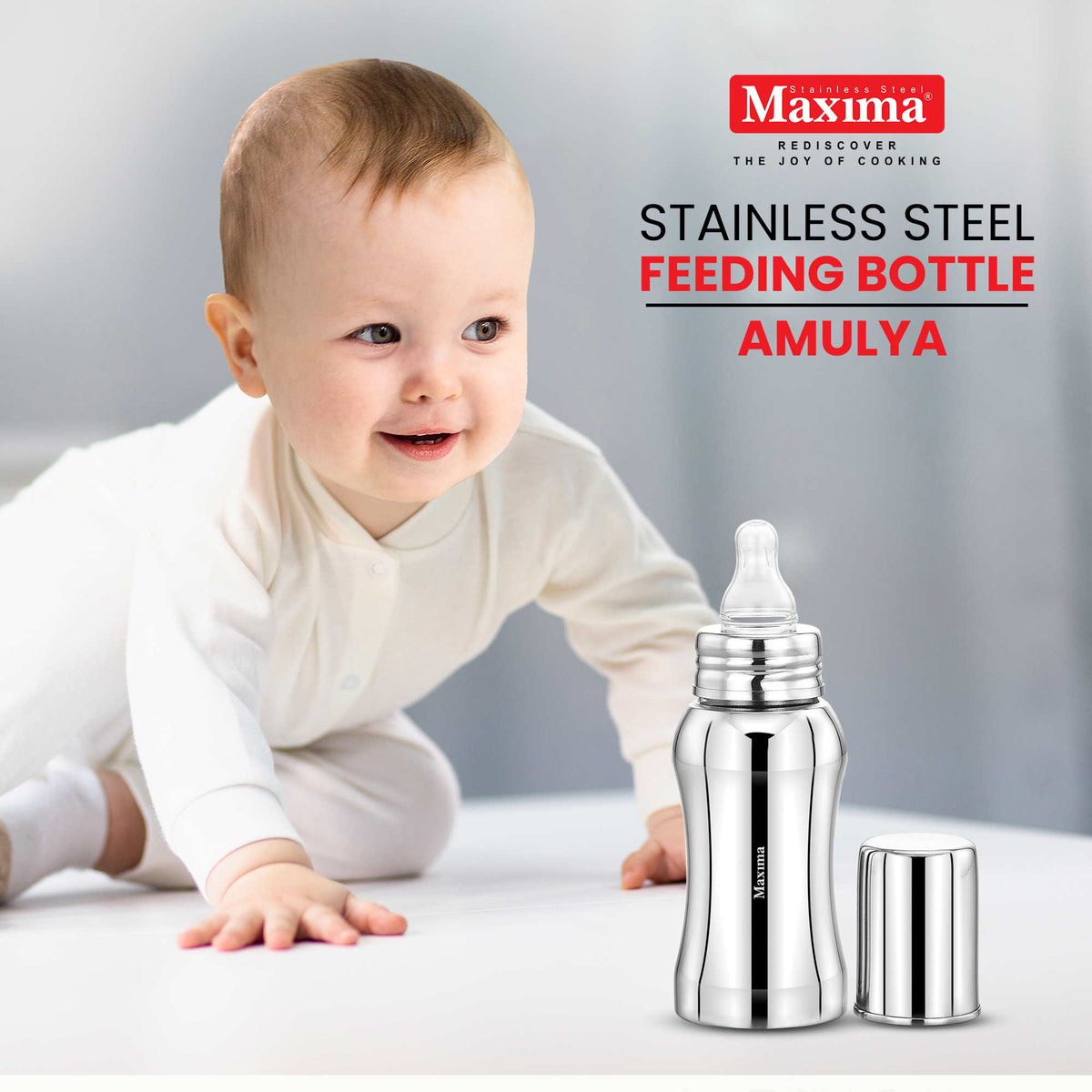Customized Amulya SS Baby Feeding Bottles - Main Image