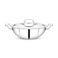Maxima Triply Stainless Steel Kadai with Lid (Induction Friendly)
