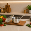 Maxima Induction-Friendly Triply Sauce Pan with Lid