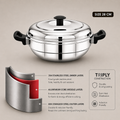 Maxima Induction-Friendly Triply Multi Kadai (28cm)