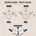 Maxima Induction-Friendly Triply Multi Kadai (28cm)