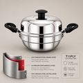 Maxima Induction-Friendly Triply Multi Kadai (20cm)