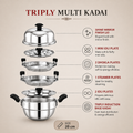 Maxima Induction-Friendly Triply Multi Kadai (20cm)