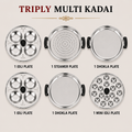 Maxima Induction-Friendly Triply Multi Kadai (20cm)
