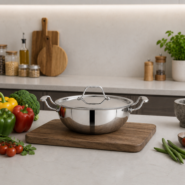 Maxima Induction-Friendly Triply Kadai with Lid