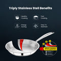 Maxima Triply Stainless Steel Mini Fry Pan (Induction Friendly)