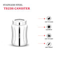 Maxima Stainless Steel Tecos Canister with See-Through Steel Lid