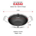 Maxima Honeycomb Triply Kadai | Triply Kadai | Maxima Kitchenware