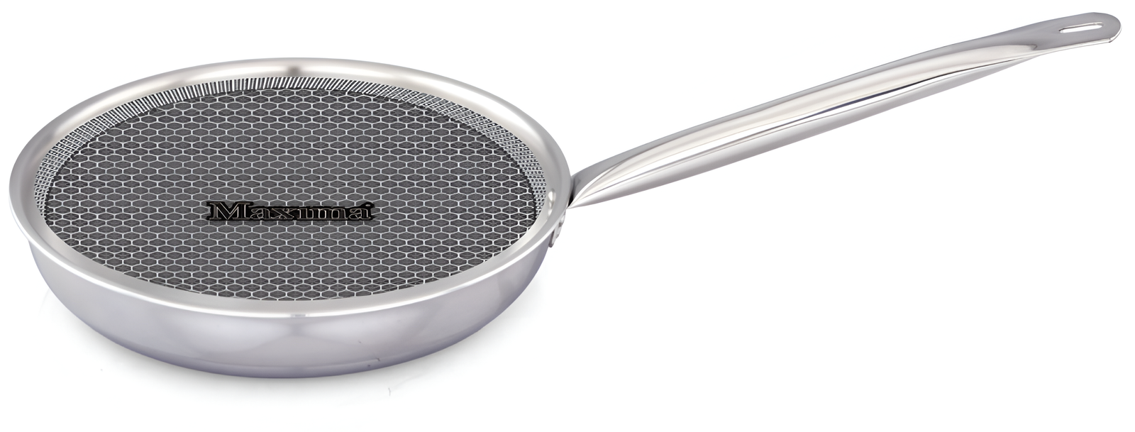 Maxima Triply Stainless Steel Fry Pan without Lid (Induction Friendly)