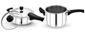 Maxima Triply Stainless Steel Sumo Prime Pressure Cooker Combo (Induction Friendly)