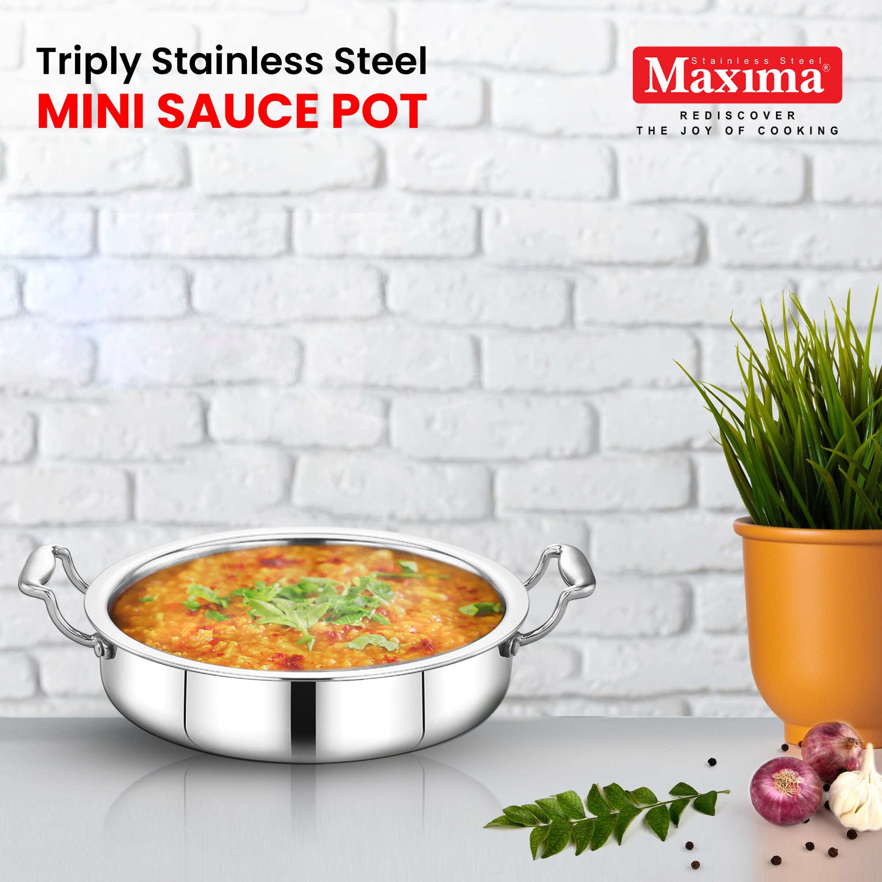 Maxima Pots Maxima Triply Stainless Steel Mini Sauce Pot (Induction Friendly ...