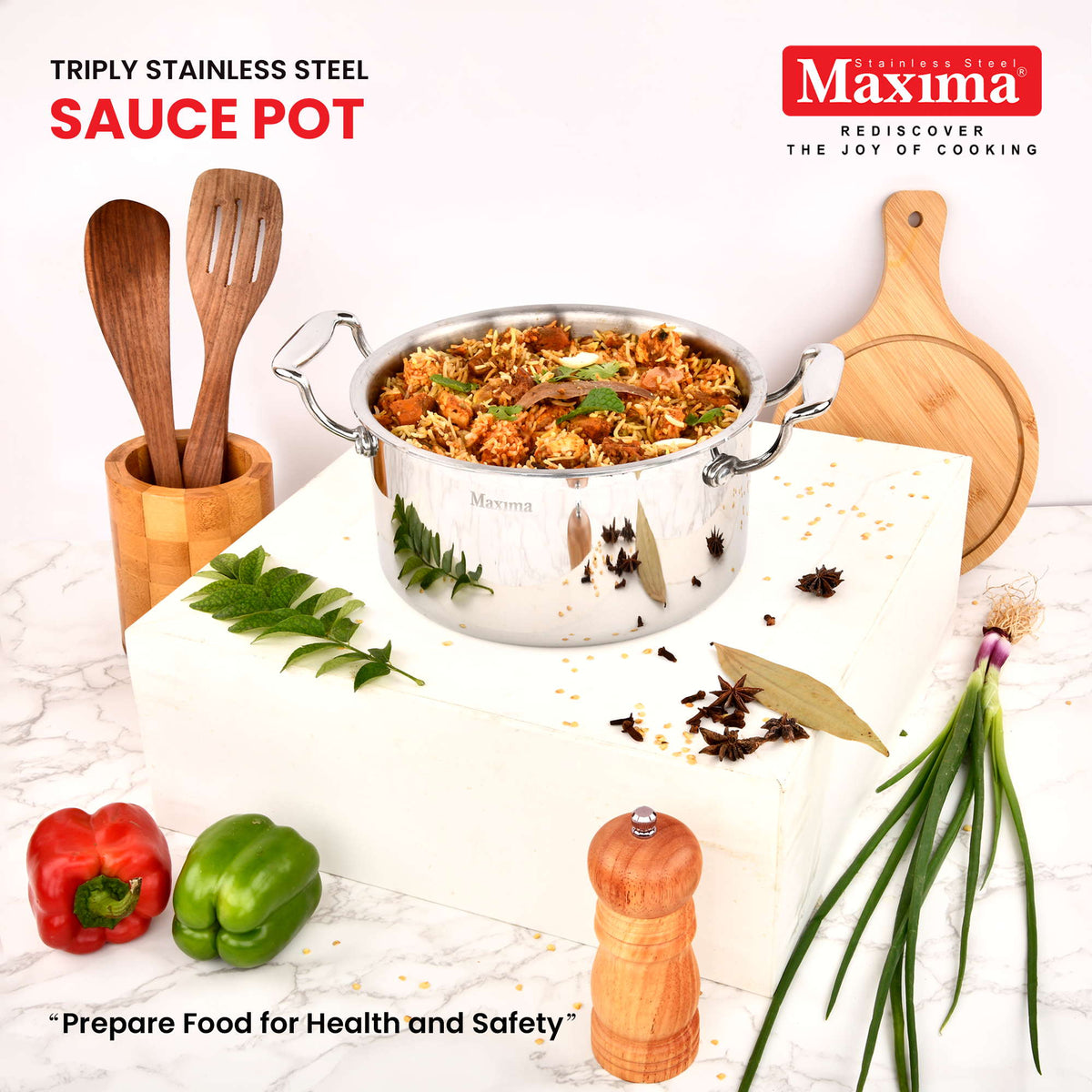 Maxima Pots Get Triply Stainless Steel Sauce Pot at –Maxima Cookware – Maxima ...