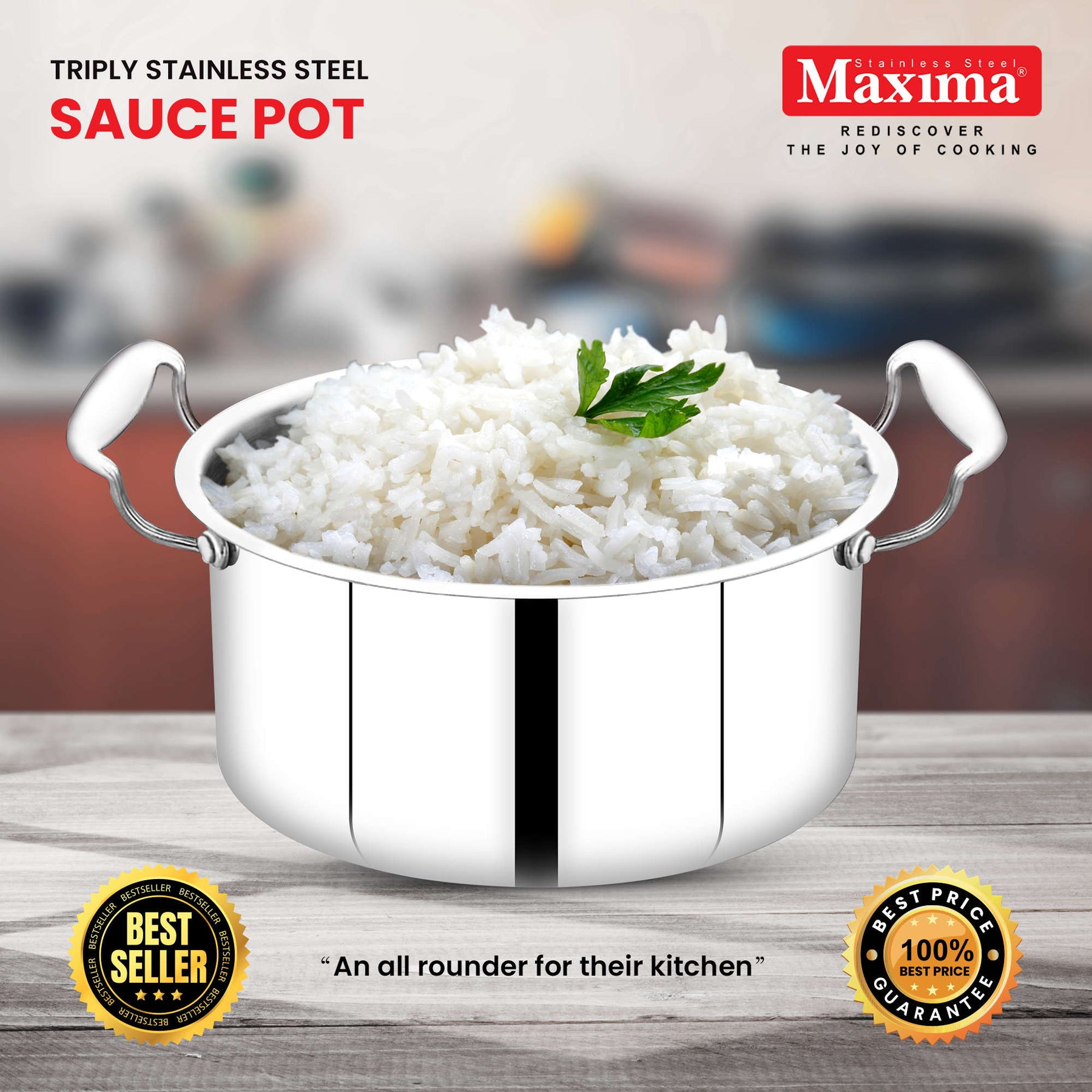 Maxima Pots Get Triply Stainless Steel Sauce Pot at –Maxima Cookware – Maxima ...