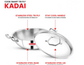 Maxima Triply Stainless Steel Kadai with Lid (Induction Friendly)