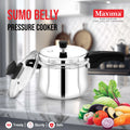 Triply SS Sumo Belly Pressure Cooker (Induction Friendly)