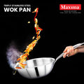 Maxima Induction-Friendly Triply Honeycomb Wok Pan