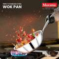 Maxima Induction-Friendly Triply Honeycomb Wok Pan