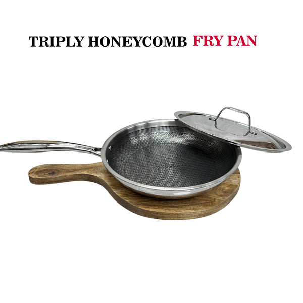 Maxima Induction-Friendly Triply Honeycomb Fry Pan (With Lid)