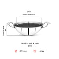 Maxima Honeycomb Triply SS Kadai (Induction Friendly)