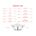 Maxima Triply Stainless Steel Kadai with Lid (Induction Friendly)
