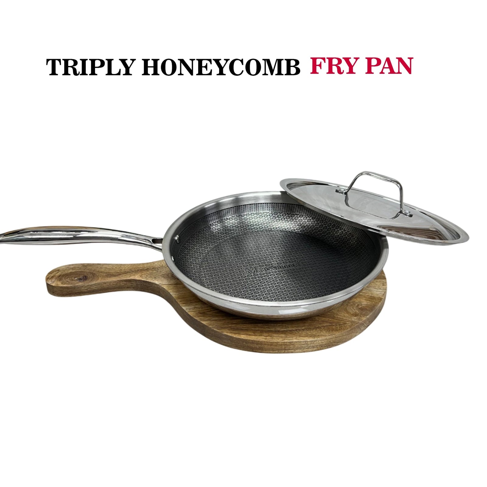 Maxima Induction-Friendly Triply Honeycomb Fry Pan (With Lid)