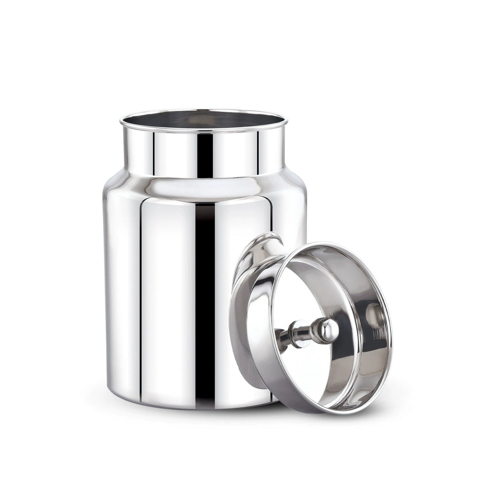 SS Barni Without Handle Storage Can/Ghee Can with Lid
