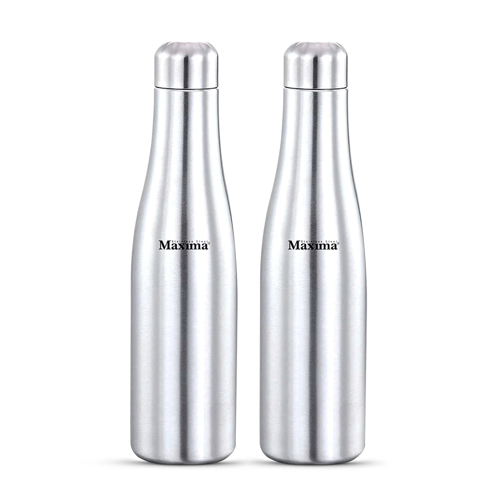 Maxima Stylo Stainless Steel Water Bottle Matt Finish - 1000Ml Pack Of 2