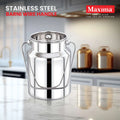 Maxima SS Barni Flat Handle/Ghee Can/Oil Container/Milk Can