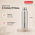 Maxima Primo Matte Stainless Steel Water Bottle