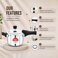Maxima Triply Stainless Steel Sumo Prime Pressure Cooker (Induction Friendly)