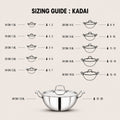 Maxima Triply Stainless Steel Kadai with Lid (Induction Friendly)