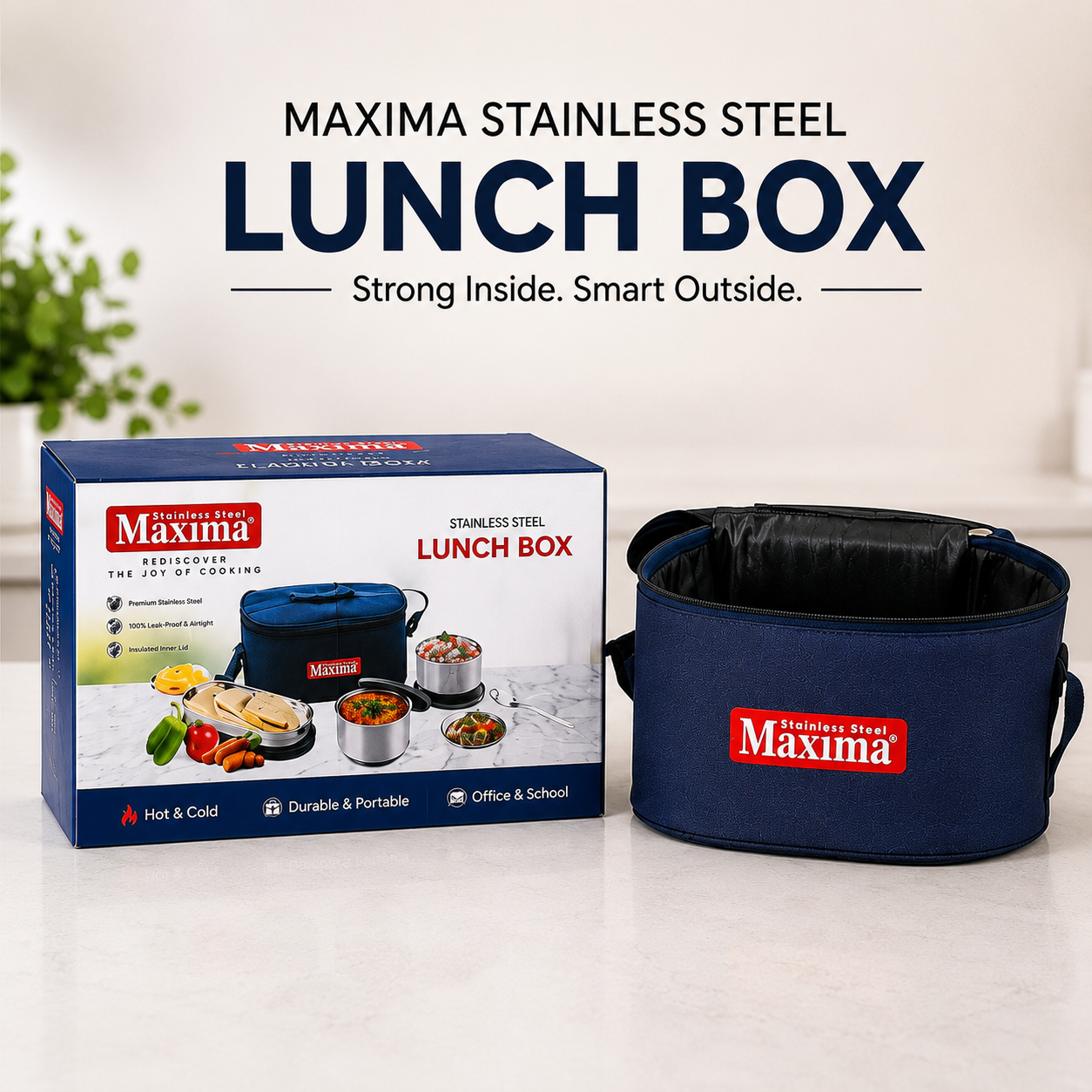 MAXIMA Stainless Steel Lunch Box