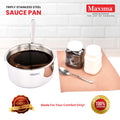Maxima Triply Stainless Steel Sauce Pan with lid (Induction Frienly)