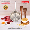 Maxima Triply Stainless Steel Sauce Pan with lid (Induction Frienly)